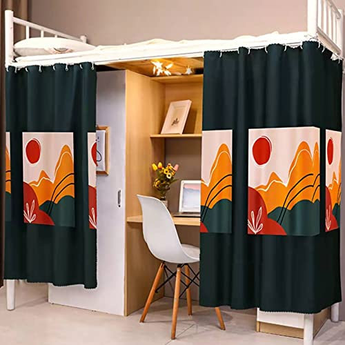 Bettvorhang Etagenbett Zelt Vorhang Blackout Vorhänge Moskitonetz Hochbett Schlafzelt Schlafsaal Mid-Sleeper Bett Zelt Vorhang Tuch Staubdicht Moskito für Studentenwohnmein Kinderzimmer Kinderbett