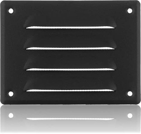 140x105mm Griglia di Ventilazione in Acciaio Antracite con Zanzariera - Griglie di Aerazione in Metallo