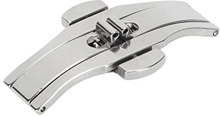 Pyhodi Fibbia con Chiusura Deployante, Chiusura per Orologio Lucido Resistente Alla Ruggine per Cinturino in Ceramica