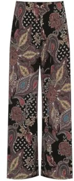 RIDDLED WITH STYLE Ladies Wide Leg Printed Palazzo Summer Wear Beach Trousers Womens Plus Size Baggy Pants Floral Printed Bottoms Casual Wear Paisley Trousers Palazzo Pants