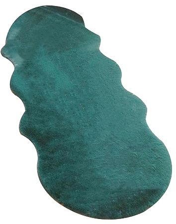 GueTTO Weicher Kunstkaninchenfell-Teppich,Plüsch Teppich,Decke aus Kunstfell Geeignet für Wohnzimmer Teppiche Flauschig Fell Optik Gemütliches Schaffell Bettvorleger Sofa Matte,Grün,60cmX90cm