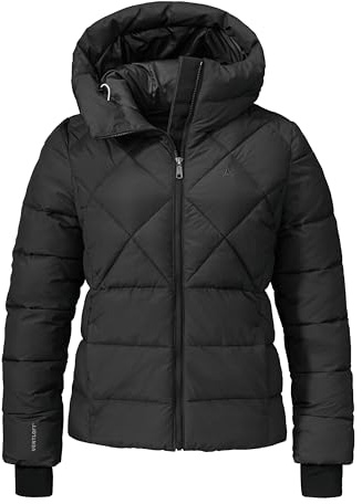 Schöffel Damen Ins Jacket Boston L, warme Winterjacke aus recycelten Materialien, leichte Steppjacke mit Kapuze, winddicht und wasserabweisend