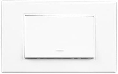 Interruptor Zigbee de 110-220V, interruptor de luz inteligente sin cable neutro, botón pulsador, Control de voz, interruptor de pared for asistente de Google Alexa (Color : 1 Gang)