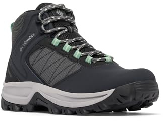 Columbia Womens Transverse Waterproof Hiking Boot, Black/Sage Leaf, 9.5 Wide