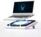 llano RGB Gaming Laptop Kühler Kühlpad mit Touch-Bedienung stufenloser Geschwindigkeit &14cm Extra-groß Leistungsstarkem Turboventilator Dichtungsschaum 3-Port-USB-Hub von 38–48cm Notebook(Weiß)