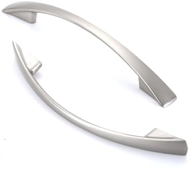 Ndjiloik 10 Pieza Tiradores Cocina Tiradores Cajones Tiradores Armarios Tiradores de Acero Inoxidable Manillas de Muebles Modernos con Tornillos Perillas Distancia del agujero de 96 mm,Plateado