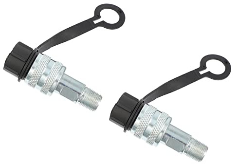 Uonlytech Raccordi Idraulici Rapidi 2 Pezzi in Acciaio 3/8 Connettore Femmina per Tubo Alta Pressione Olio Resistente Protezione Antiruggine