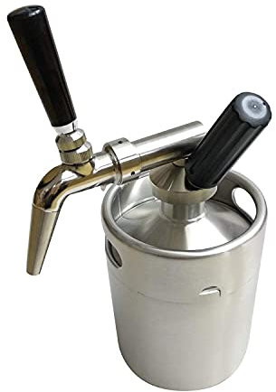 OQHAIR Cafetera de fermentación en frío Nitro de 2L, Barril de Acero Inoxidable, Sistema de Taza de café casera, Kit de cafetera para Cocina de hornillos, Olla para Tomar un café