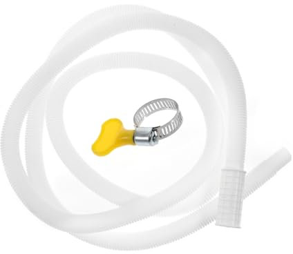 Mikinona 5m Air Conditioner Drain Hose Extension Kit Telescopic Condenser Drip Pipe with Clamp and Elbow Connector Wear-Resistant Flexible Drainage Tube for Outdoor Air Conditioning Units