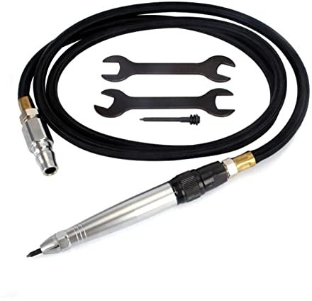 Kit martello pneumatico, Penna for matita d'aria Penna pneumatica Penne pneumatiche Die Grinder Kit Scriba Hammer Engraving Lettering Tool Strumento Scribe Tubo Durevole e ad alta potenza(Set)
