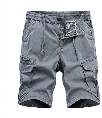 SRZYMJ Kurze Hosen Herren 6XL Boxer Shorts for Men Herren Hosenträger Mit Breiten Clips Kurze Hosen Sommer Chino Hose Herren Hose Weiß Lang Skihose 134 Grey Arbeitslatzhose Baumwolle L