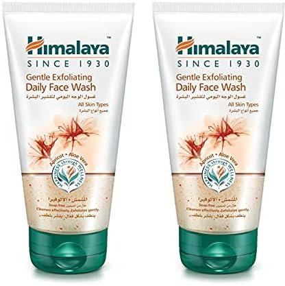 Himalaya Gentle Exfoliating Daily Face Wash, with Apricot and Aloe Vera, 150 ml (Confezione da 2)