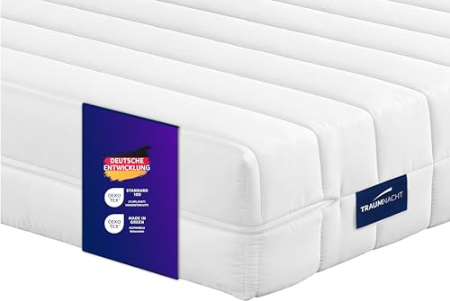 Traumnacht Easy Comfort Duo 7-Zonen Rollmatratze 80 x 200 cm | H2 & H3 | Ergonomisch & atmungsaktiv | Oeko-TEX Standard 100 | 11 cm Höhe | Antibakteriell | Deutscher Qualitätsstandard