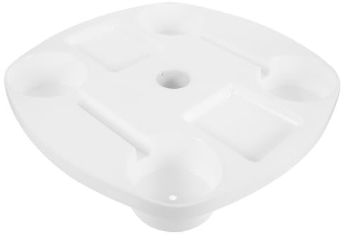 Happyyami Mesa Con Sombrilla Bandeja Plástica Para Playa Portavasos Para Refrigerios