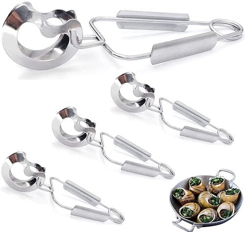 4 Pièces Pinces à Escargot En Acier Inoxydable, Pinces Avec Fourchettes Pour Fruits De Mer, Escargots, Salade De Fruits, Pinces à Escargot Pour Maison Cuisine Restaurant (4 pièces)