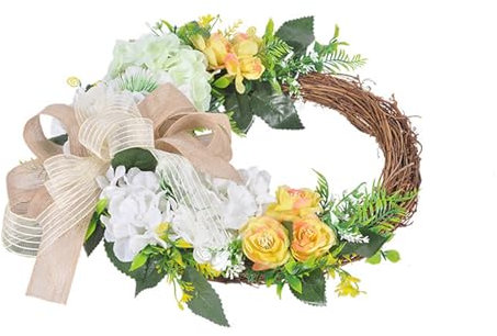 Weihnachtskranz, Türdekoration, Handarbeit, natürliches Rattan, Willkommensschild für Zuhause, Feste, Party