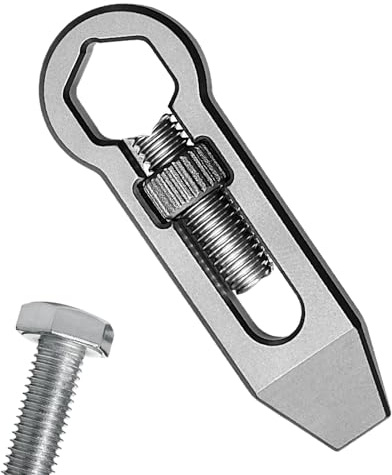 Titanium Pry – Strumento multifunzione tascabile con – Piede di porco in lega di titanio da uomo – compatto per il trasporto quotidiano, le riparazioni e l'uso all'aperto