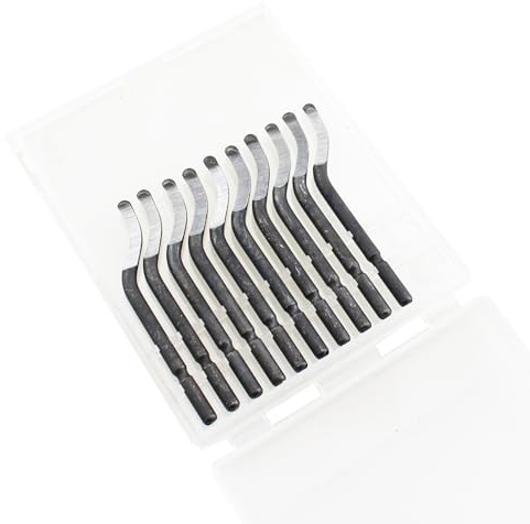 TAODAN 10PCS Deburring Tool Kit M2 HSS Deburring Blades for Deburring Aluminium Copper Plastic PVC
