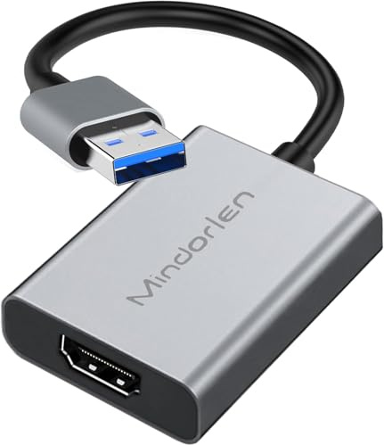 Adaptateur USB 3.0 vers HDMI, Convertisseur multi-moniteurs pour Windows 11/10/8, MacBook Pro, PC, TV