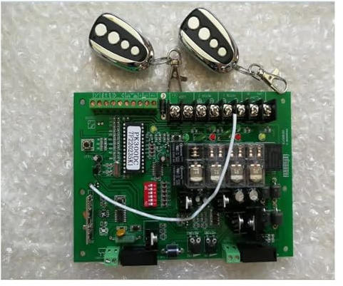 Motor Puerta Corredera, Unidad de Control de abridor de puerta, placa base PCB, placa de circuito controlador de Motor, tarjeta for abridor de Motor de puerta oscilante Solar de 24VDC(2 remote control