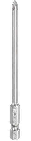 sourcing map #1 Embout de tournevis cruciforme PH1 avec tige hexagonale de 100 mm de long et tige de 0,4 cm de long – Embouts de perceuse à tête cruciforme magnétique en acier S2 – Tournevis