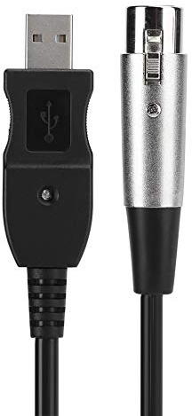 KIMISS USB to XLR Microphone Link Cable, 3 Meter Cord for Recording and Streaming - High-Performance Digital Sound