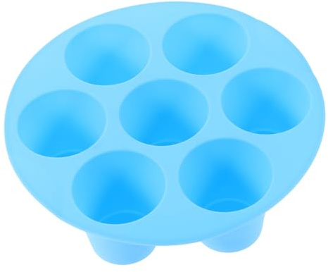 STOBAZA Stampo Muffin in Silicone Antiaderente Blu Tazze Per Forno e Friggitrice Ad Aria Resistente e Facile Da Sformare Teglia Per Torte Te e Dolci Multipli