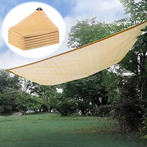 Beige Shade Net Auvent Bâche 90% Résistant aux UV avec Œillets Filet de Protection Solaire Rectangulaire pour Jardin Terrasse Serre 2x3m