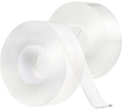 Lxtness Nastro Biadesivo Extra Forte 6 m, Nastro Adesivo Trasparente, Rimovibili e Resistente All'acqua, per Poster/Appendere a Muro/Tappeti (2 Rotolo)