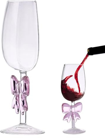 Genérico Copas De Vino,Flautas De Champán Y Medias Copas De Vino - Decoración Reutilizable Para Fiestas Bodas Celebraciones Cumpleaños Graduación