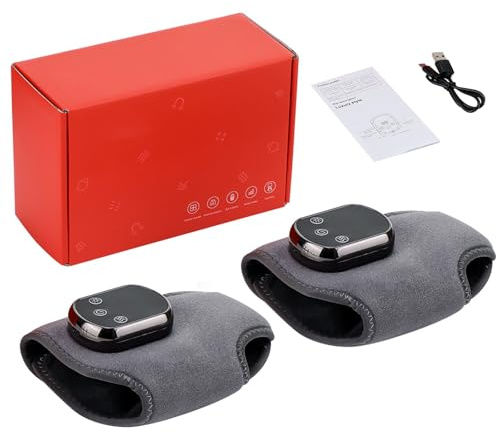 3 In 1 Foot Massager, Heated Ankle Brace, Portable Feet Massager,5-level Heat &3 Vibration Mode, 30Min Smart Timer,touch Screen,for Home/office/travel 2psc