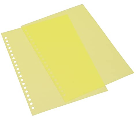 Haofy Cubierta de Encuadernación, Plástico PP con 20 Agujeros, Tamaño A5, Cubierta de Presentación Flexible para Notas e Informes (YELLOW)