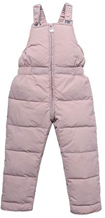 MJGkhiy Kinder Ski Latzhose Kinder Winter Strampler gefüttert Winter lange Schneehose ärmellos Schneeanzug Neugeborene warme Kleidung, Rosa, 4-5 Jahre