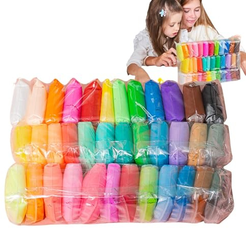 Friluftstorkad - giftfri lätt modelleringspasta, 7 g förpackning | Hantverkssats för många färger | Modelleringssats för nybörjare, skulptur, DIY, P