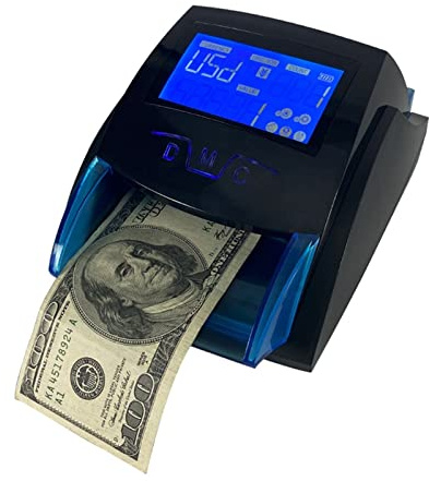 Macchina per contare i soldi, Handy Mix Banknote che rileva la macchina Mini Detector Bill Detector for il rilevatore di denaro for USD/GBP/Euro Rilevatore di cassa con batteria(Noir)