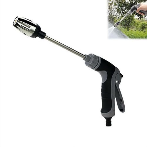 Pressure Washer with Foam Pot, Adjustable Spray Nozzle for Garden Hose, 360° Rotating for 3 Spray Modes, Heavy Duty Metal Construction, Universal Attachment for Car Cleaning, Patio and Window Wash