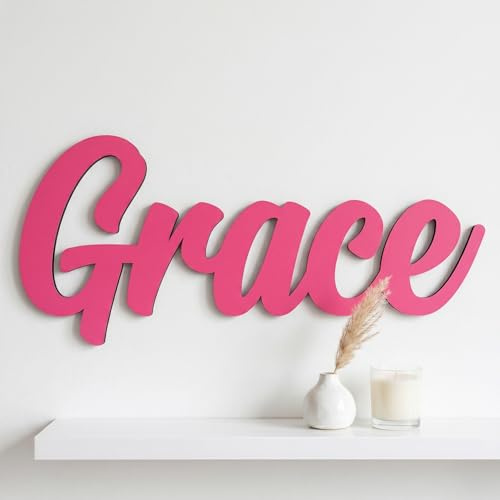 Personalised Wooden Name Sign for Nursery & Bedroom – Custom Name Wall Art, Wooden Door Plaque, Children's Room Decor