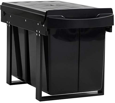 Extaum Cubo de Basura de Cocina extraíble Reciclaje Cierre Suave 48 L, 51,8 x 34 x 41,3 cm para Armarios de Cocina