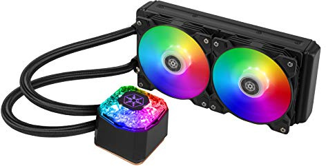 SilverStone Technology IceGem 240P, 240mm ARGB AIO-Flüssigkeitskühler mit 2 x 120mm ARGB-Lüftern, SST-IG240P-ARGB