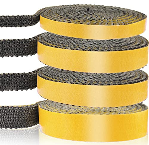 LANUCN Joint Insert Cheminée, Joints Tressé Auto-adhésive pour Poêle, Cheminée, Tube Poele, Porte de Four, Joints D'étanchéité Résistante à la Chaleur (2mm x 15mm x 2m)
