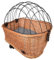 UNUS Hundefahrradkorb für Gepäckträger aus Weide Fahrradkorb mit Gitterabdeckung und Kissen 47x29x34cm