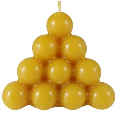 Bivaxljus bubbelljus som pyramid 6 cm 100 % rent bivax