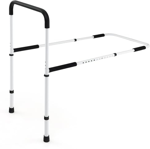 COSTWAY Barandilla Cama Adulto, Barrera Cama Adultos Regulable, Asidero Cama Personas Mayores Discapacitadas, 88-115,5 x 51 x 78-98,5 cm