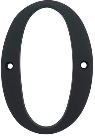 Metall-Hausnummern, 101 mm mattschwarzes Hausnummern-Türschild, groß, for den Außenbereich, moderne Haus- und Wohnungsschilder, Metall-Zink-Legierung, 10,2 cm, Haustürnummern(0)