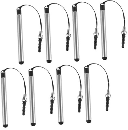Alipis 8pcs Retractable Capacitive Stylus Pen for Touchscreen Devices Fine Rod Telescopic Design Precise Input Comfortable Grip Compatible with Phones Tablets Navigation Systems and Atms