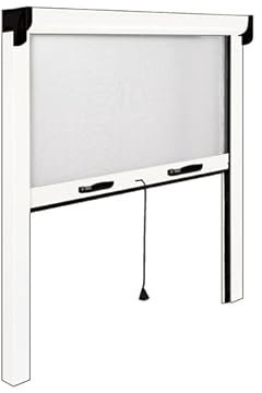 ZANZARIERA A RULLO IN KIT 100X160H VERTICALE X FINESTRE BIANCA riducibile