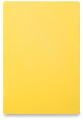 HENDI Tabla de cortar con certificación HACCP 600x400 - Amarillo - 590x395x(H)18 mm | Se puede utilizar por ambos lados, un lado liso y un lado con ranura para jugo, minimiza el desafilado de los cuchillos