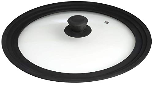 Steuber Universaldeckel mit Silikonrand aus Glas, Edelstahl und Silikon, passt auf alle Deckel und Pfannen, Transparenter Deckel, Spülmaschinengeeignet, für Durchmesser: 28,30,32 cm, 054202