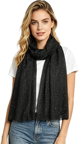 Lina & Lily Damen Schal Tuch mit Glitzert
