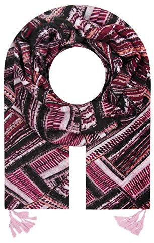 Majea Halstücher Damen Tuch Kopftuch Halstuch Schal Damen-Schal Tücher Stola (880031) (weinrot 5)